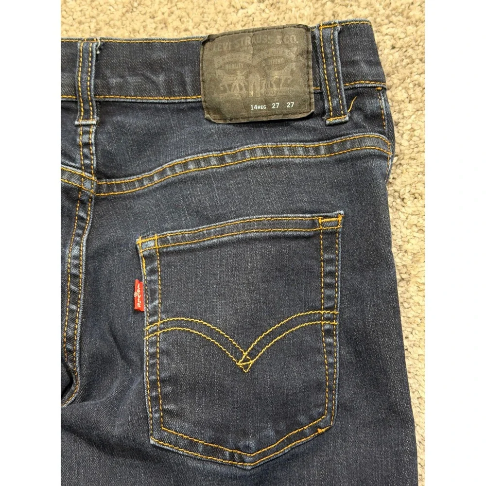 Levis 511 Jeans Boys 14 Reg Dark Blue Slim Performance Stretch Denim Pants